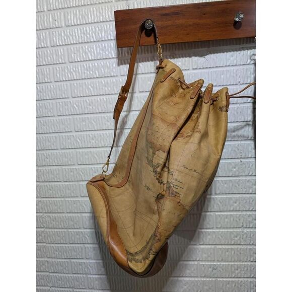 Alviero Martini Vintage Italian Map Print XL Drawstring Bag - Picture 9 of 15